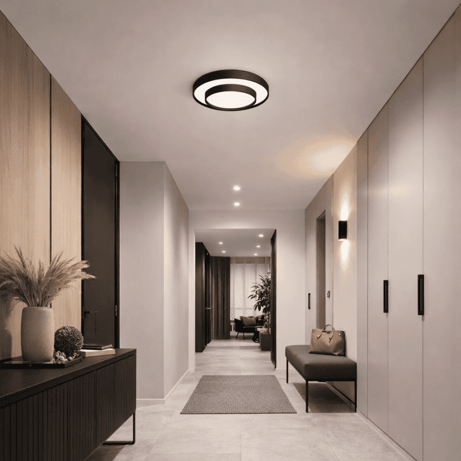 E-light Plafonjera Led Franka EL-1019, 24W, 3000K-4000K-6500K, Crna