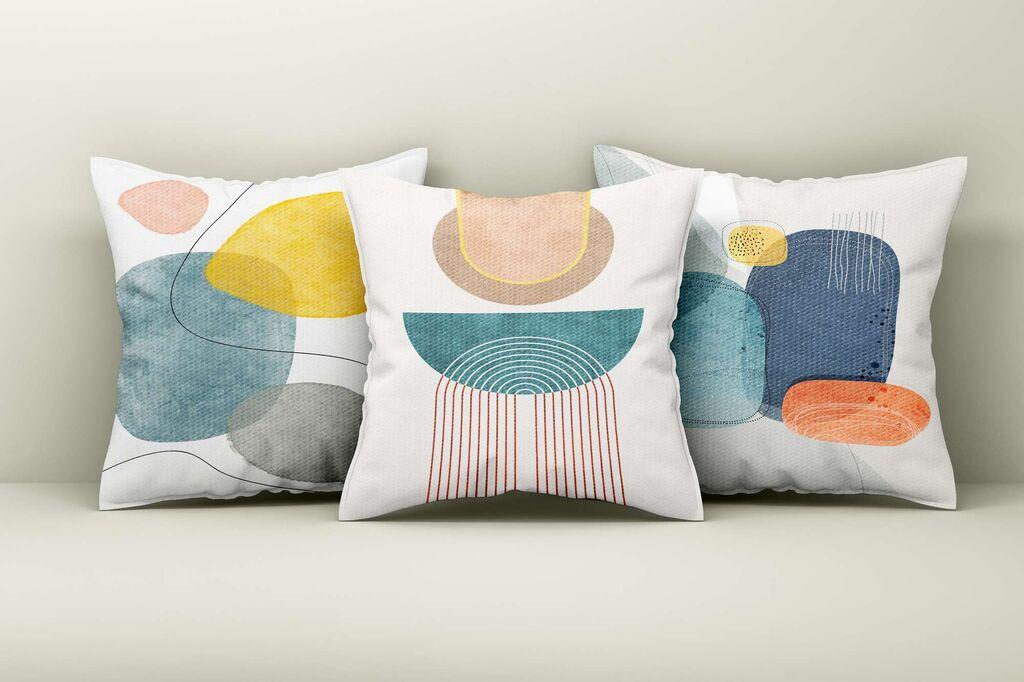 Aberto Design Set ukrasnih jastučnica Asr_plw25-44, 43x43 cm, 3 komada, Šarene