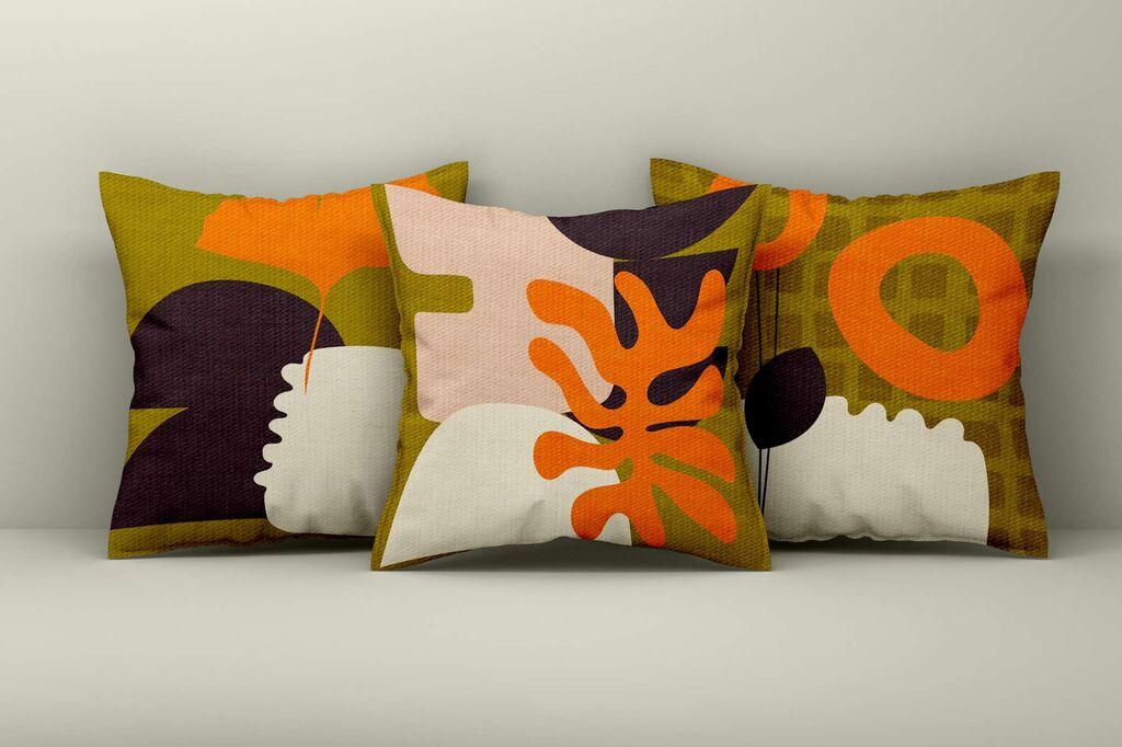 Aberto Design Set ukrasnih jastučnica Asr_plw25-4, 43x43 cm, 3 komada, Šarene