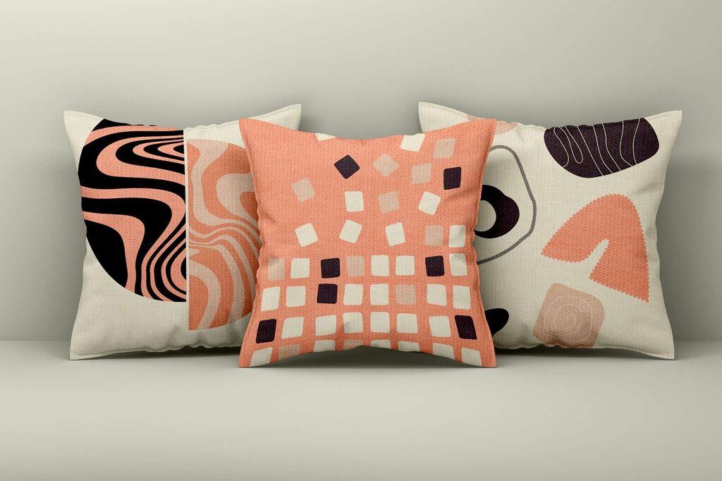 Aberto Design Set ukrasnih jastučnica Asr_plw25-14, 43x43 cm, 3 komada, Šarene