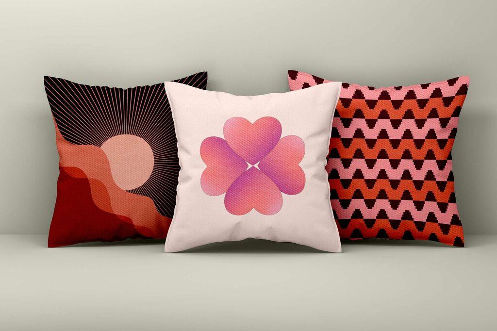 Aberto Design Set ukrasnih jastučnica Asr_plw25-27, 43x43 cm, 3 komada, Šarene