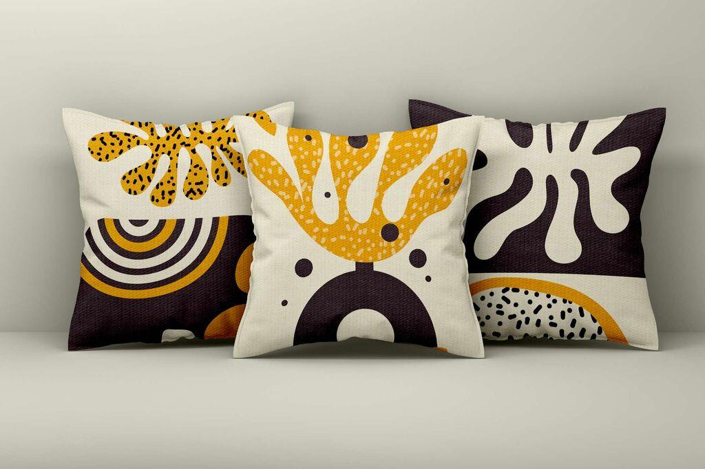 Aberto Design Set ukrasnih jastučnica Asr_plw25-3, 43x43 cm, 3 komada, Šarene