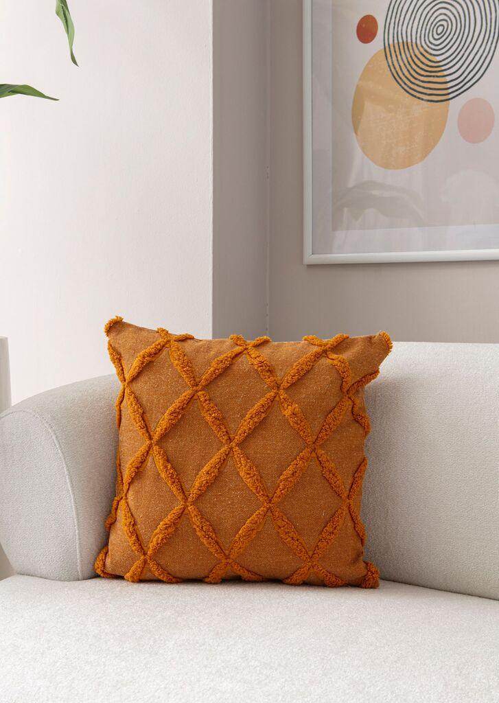Aberto Design Ukrasna jastučnica Tuffet, 43x43 cm, Narandžasta