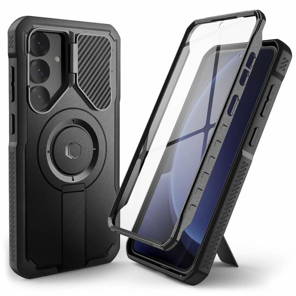 Tech-Protect Magsafe+ maska za mobilni telefon Galaxy S25 Kevlar, Crna