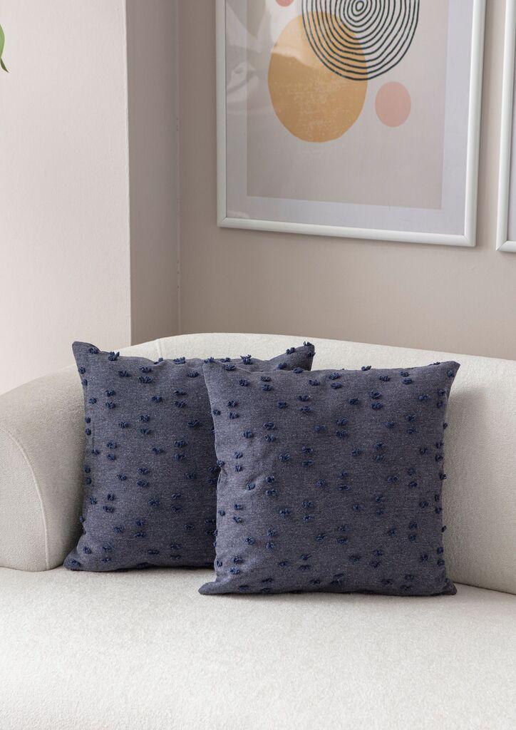 Aberto Design Set ukrasnih jastučnica Tuffet, 43x43 cm, 2 komada, Plava