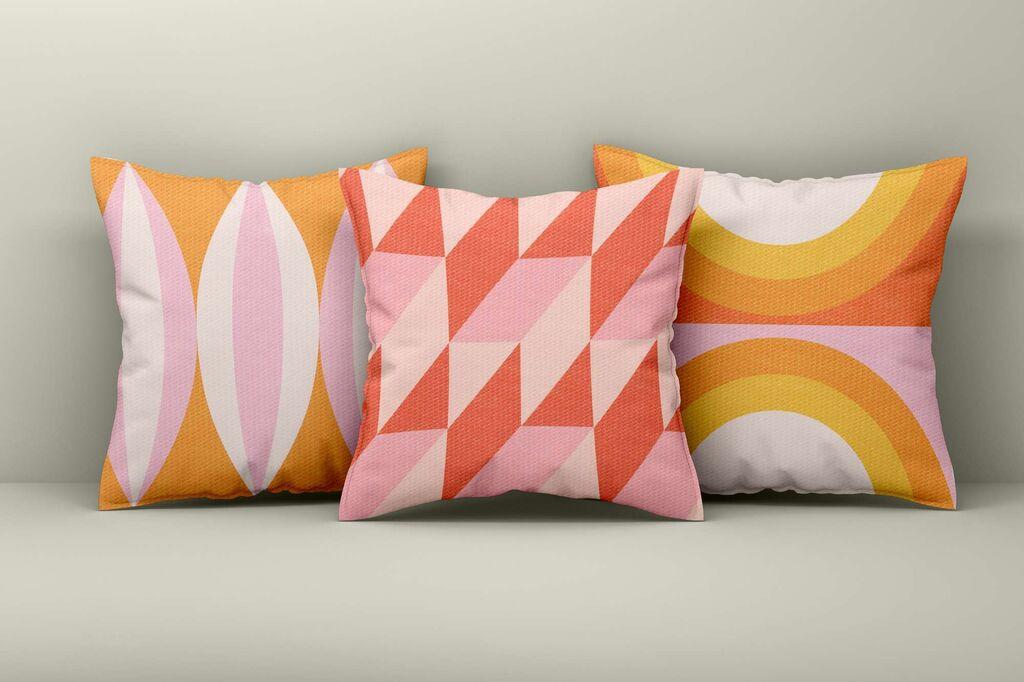 Aberto Design Set ukrasnih jastučnica Asr_plw25-8, 43x43 cm, 3 komada, Šarene