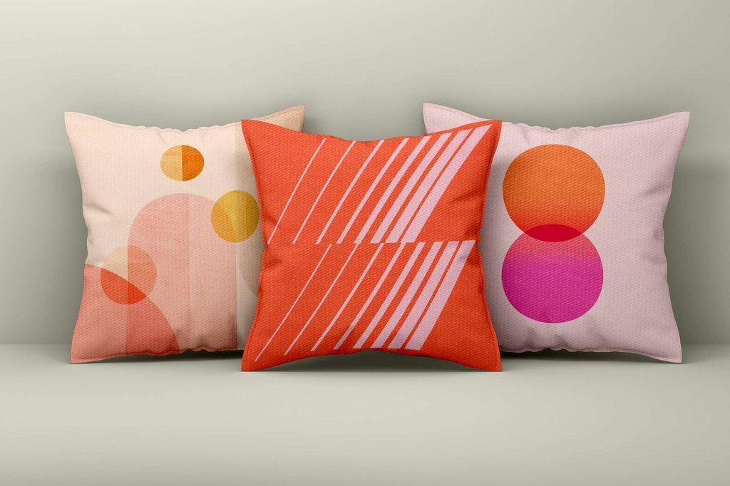 Aberto Design Set ukrasnih jastučnica Asr_plw25-24, 43x43 cm, 3 komada, Šarene