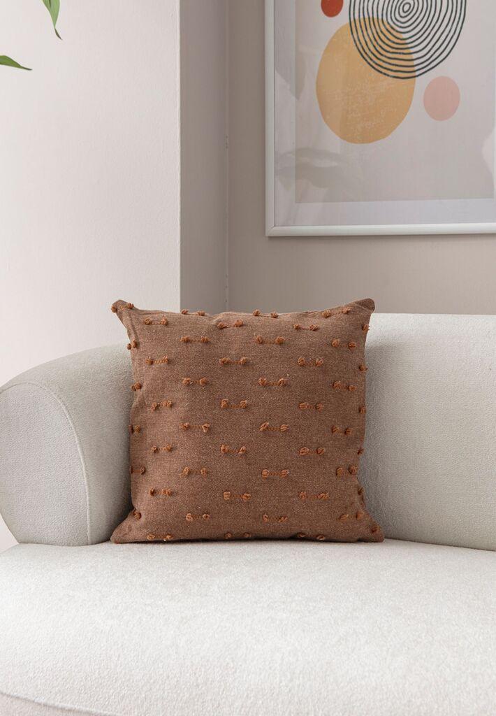 Aberto Design Ukrasna jastučnica Tuffet, 43x43 cm, Smeđa