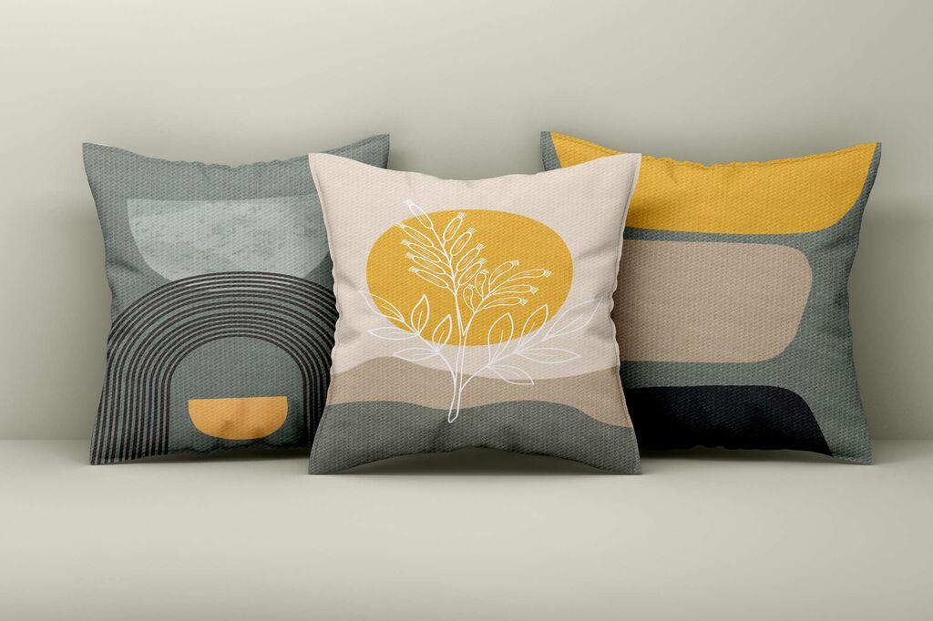 Aberto Design Set ukrasnih jastučnica Asr_plw25-48, 43x43 cm, 3 komada, Šarene