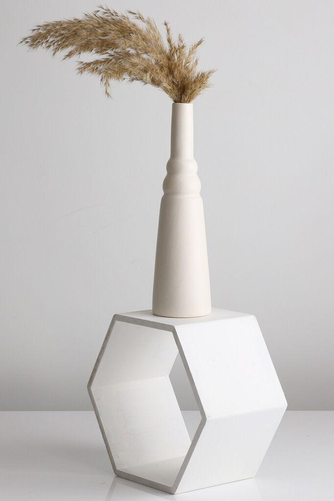 Aberto Design Vaza BSE063, 7x7x28 cm, Bijela