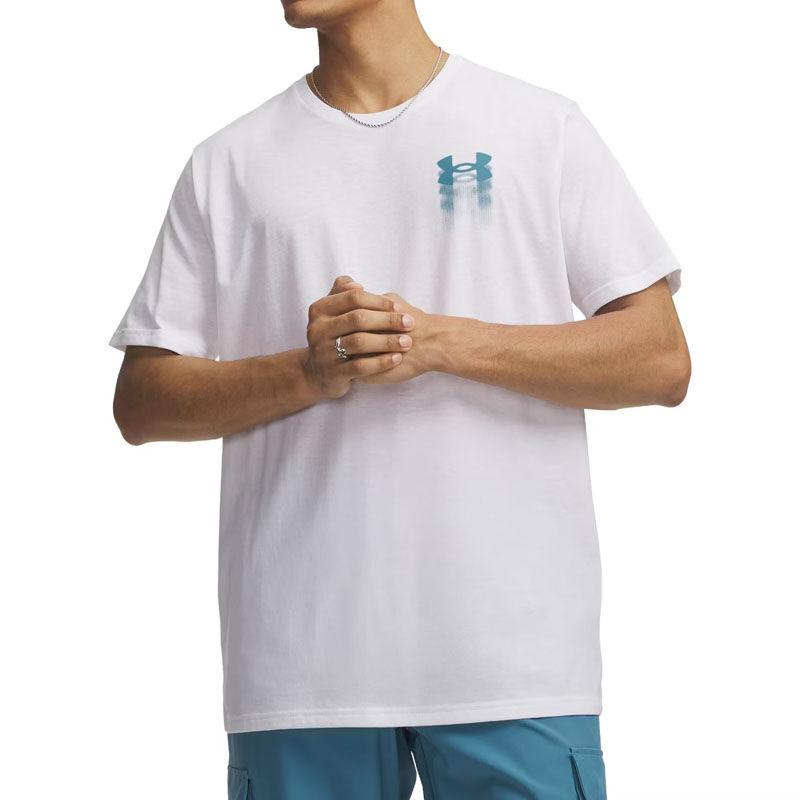 Under Armour Muška majica Blur Logo, Bijela