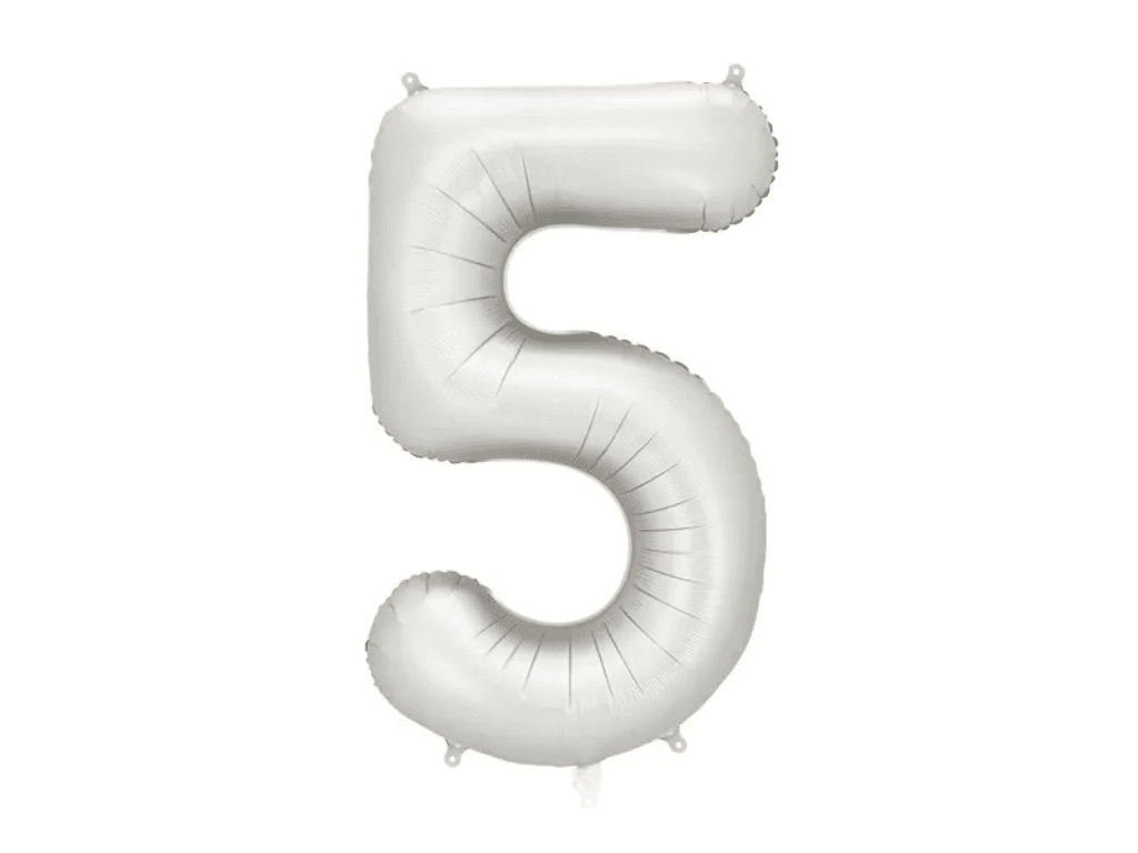 Tomo šped Folijski balon FB1S-5-018, broj 5, 86 cm, Srebrni