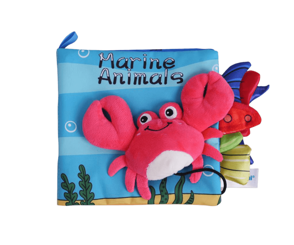 Tomo šped Plišana trodimenzionalna knjiga s račičem MKV559219, 18x21 cm, Šarena