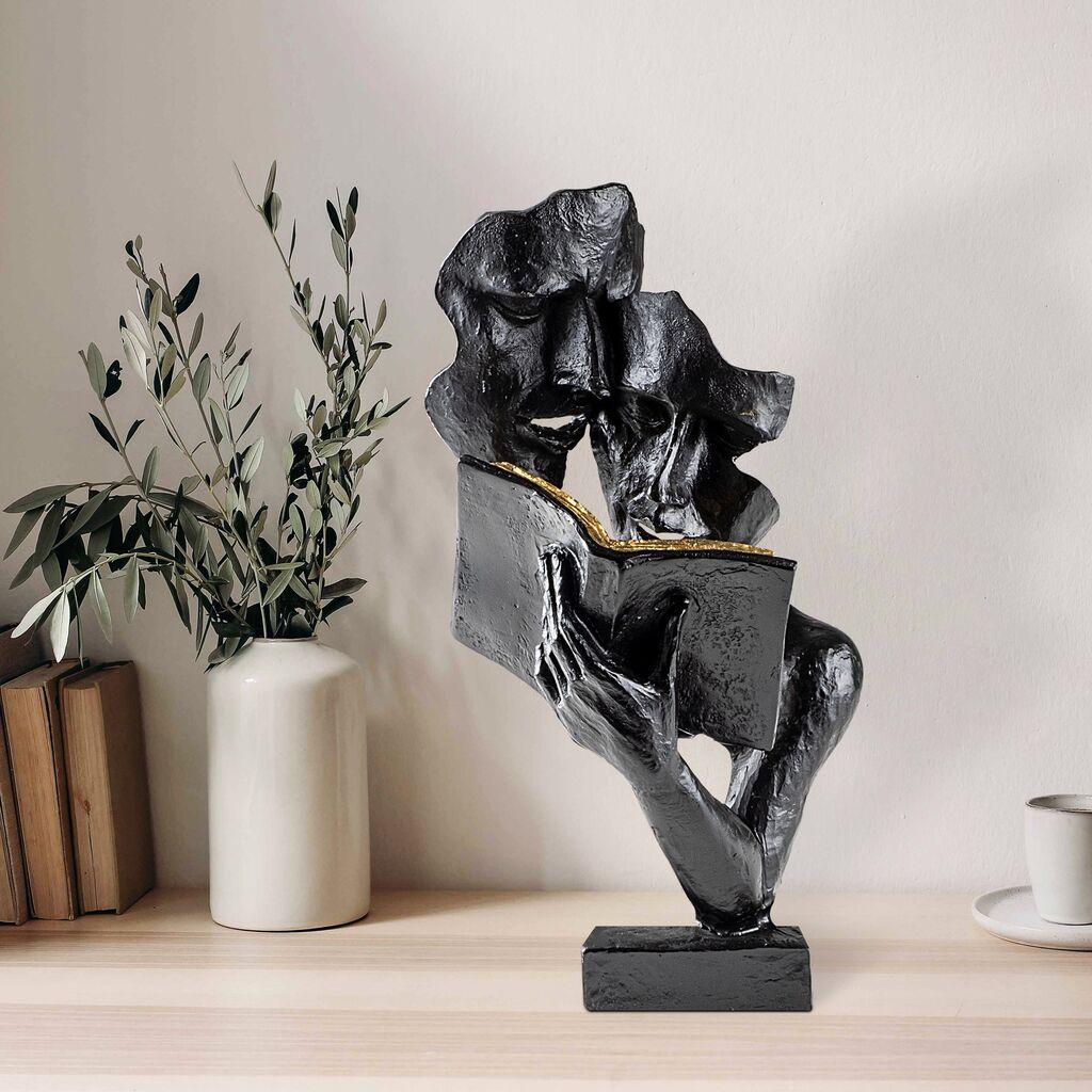 Aberto Design Dekorativna figura Lecteur, 36x20 cm, Crna