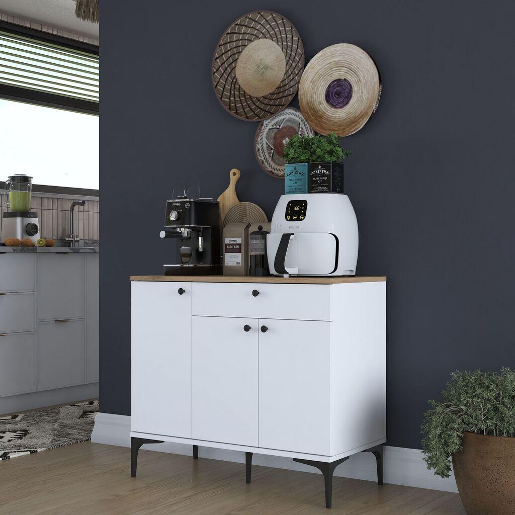 Hanah Home Kuhinjska polica JE194-3803, 90,2x78,6x45 cm, Bijela