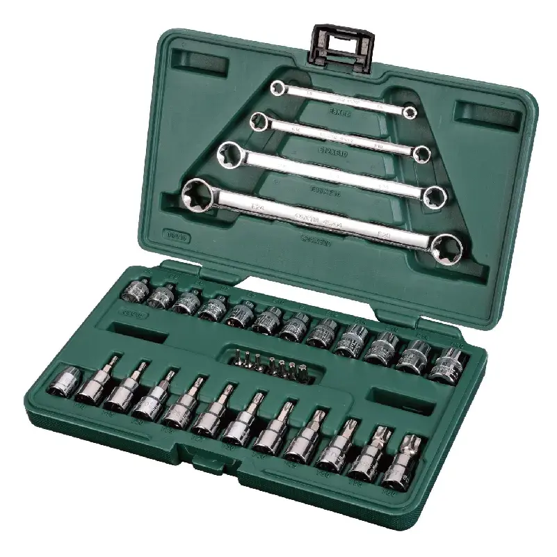 Sata Set nasadnih ključeva TX i E-TX, 1/4", 3/8" i E ključeva