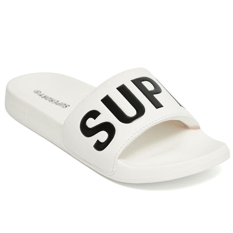 Superdry Ženske papuče Core Pool Slide, Bijele