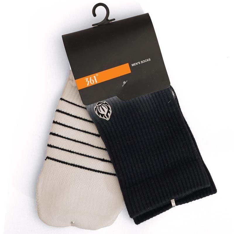 361 Degrees Muške čarape za košarku M'S Basketball, Crno-bijele