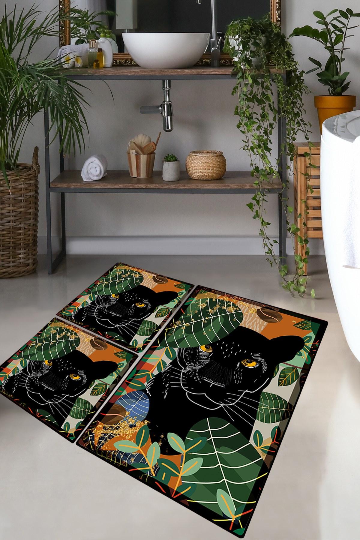 L'essentiel Maison Set od 3 kupaonska tepiha Colorful