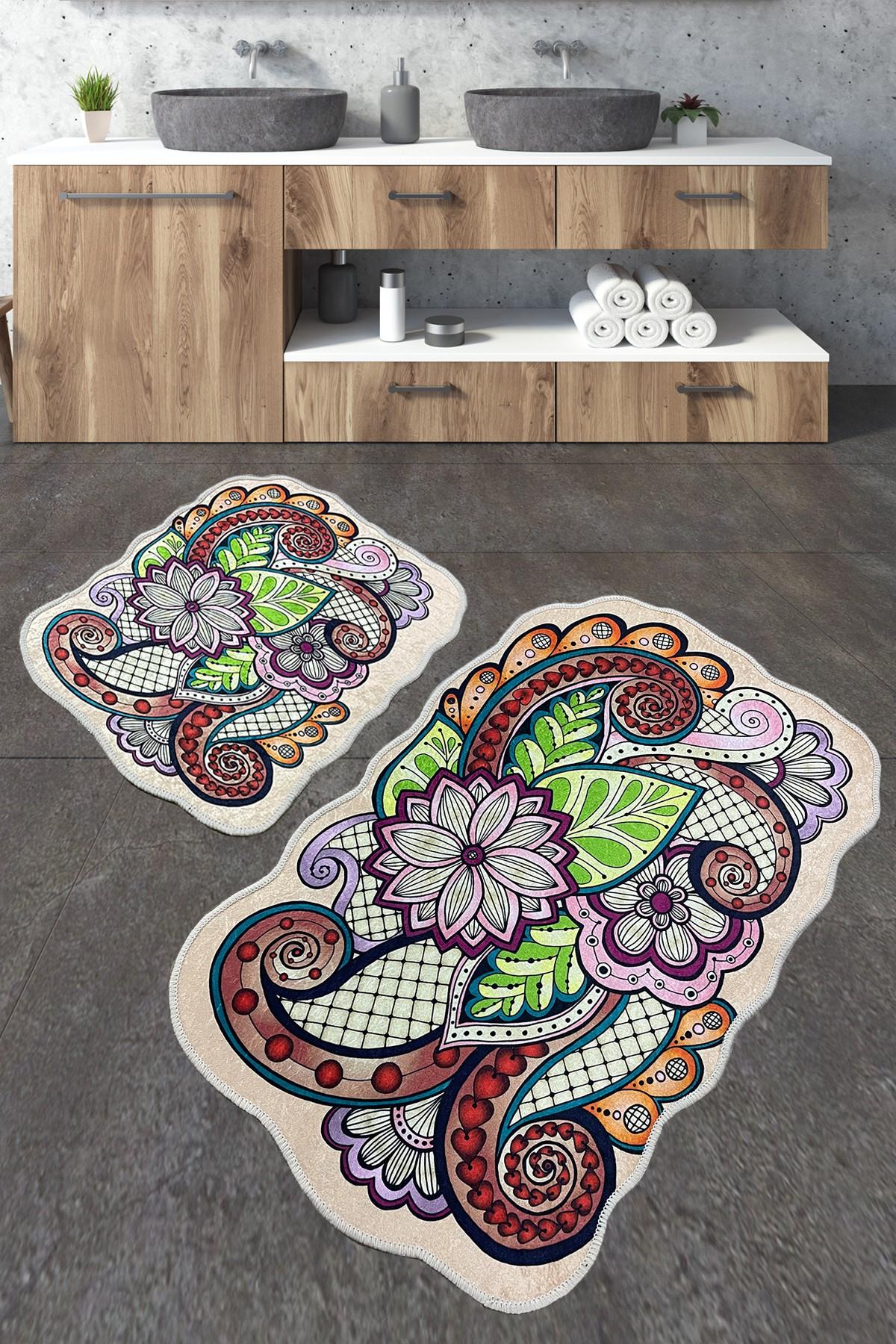 L'essentiel Maison Set od 2 kupaonska tepiha Šarene