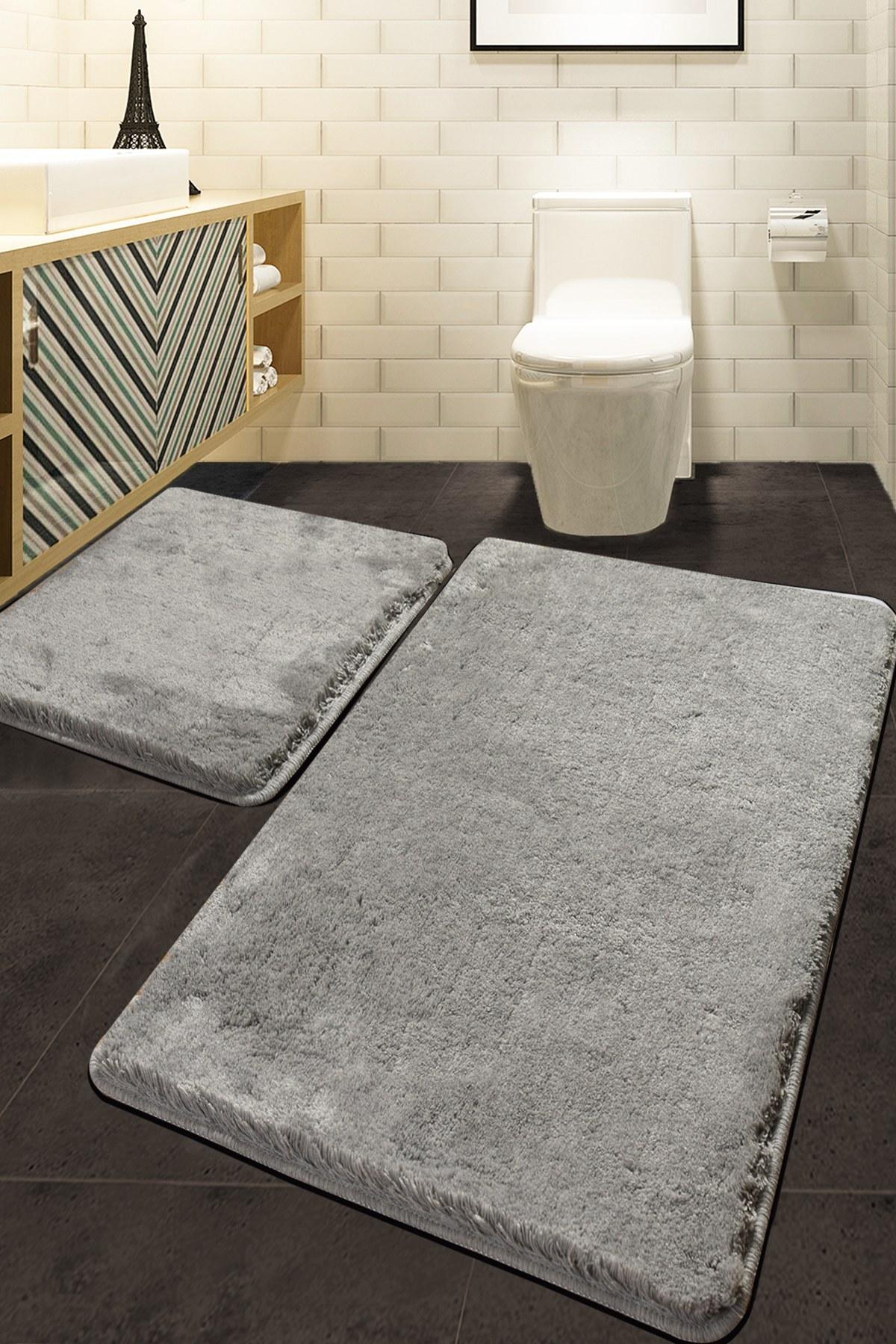 L'essentiel Maison Set od 2 kupaonska tepiha siva