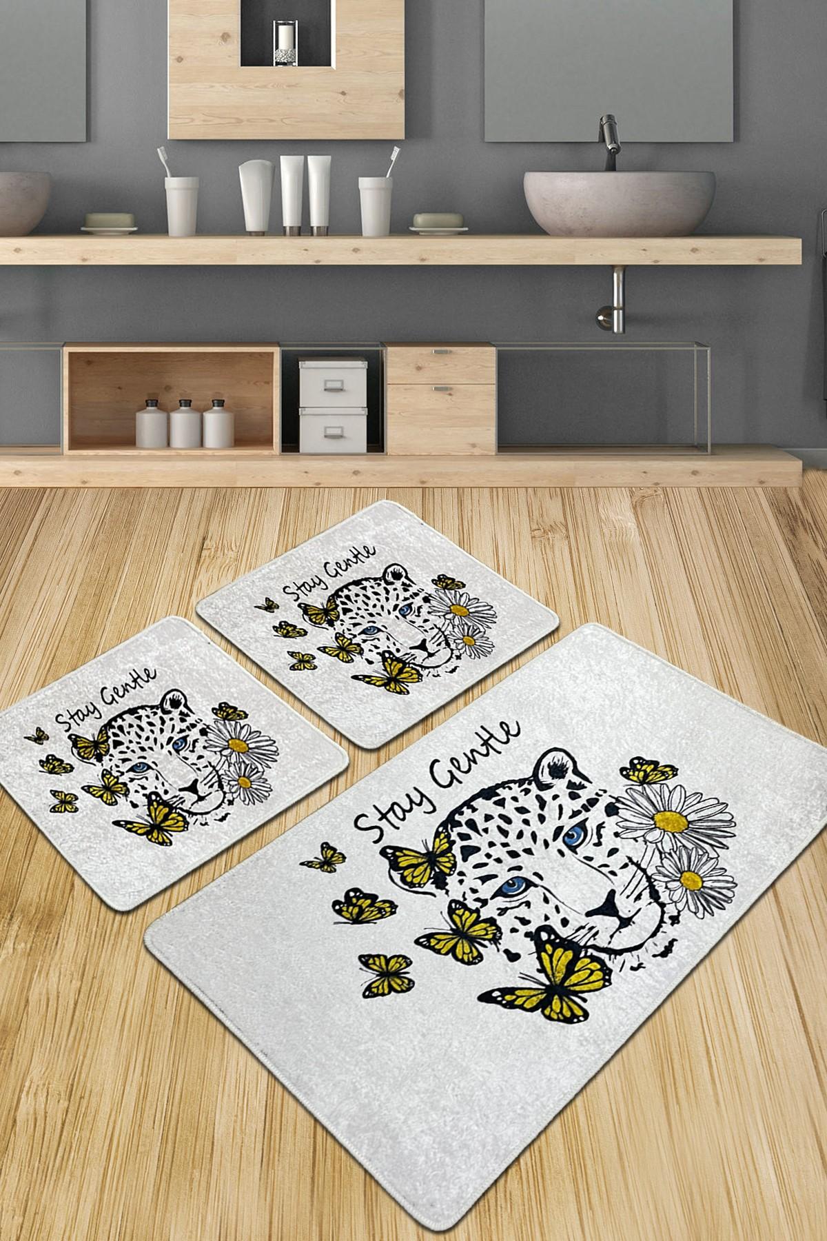 L'essentiel Maison Set od 3 kupaonska tepiha Colorful