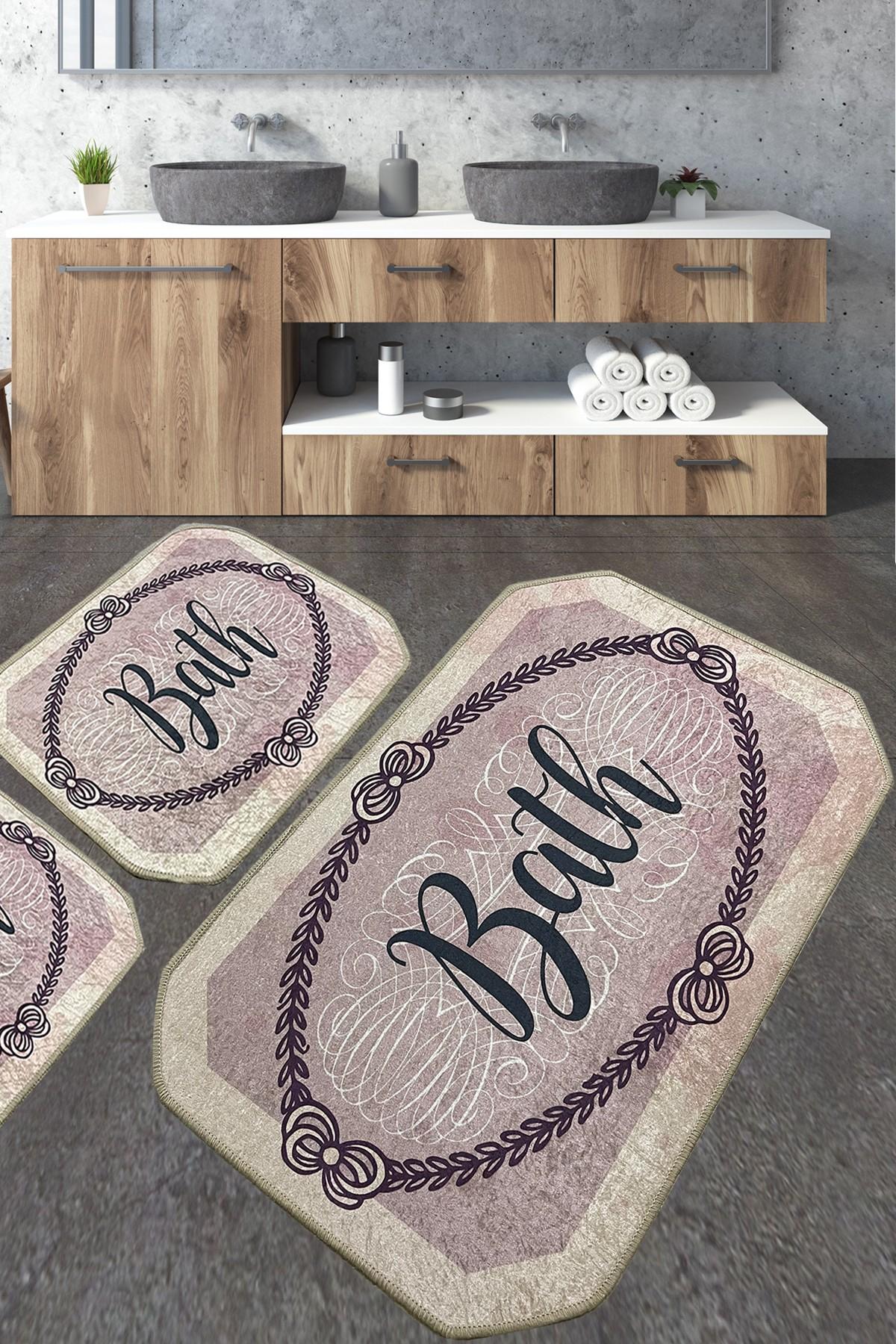 L'essentiel Maison Set od 3 kupaonska tepiha Colorful