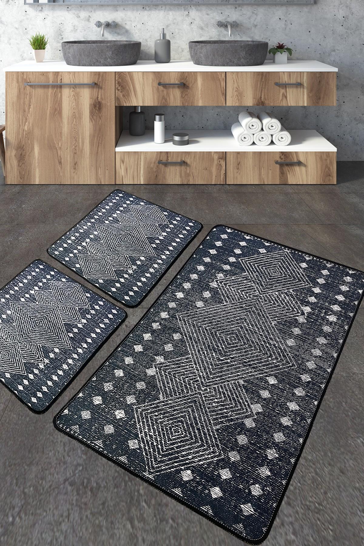 L'essentiel Maison Set od 3 kupaonska tepiha Colorful