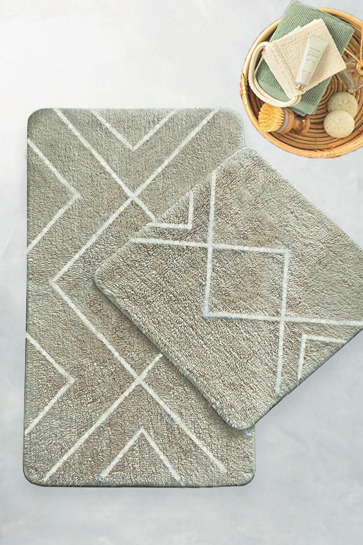 L'essentiel Maison Set od 2 tepiha za kupatilo, krem ​​boje