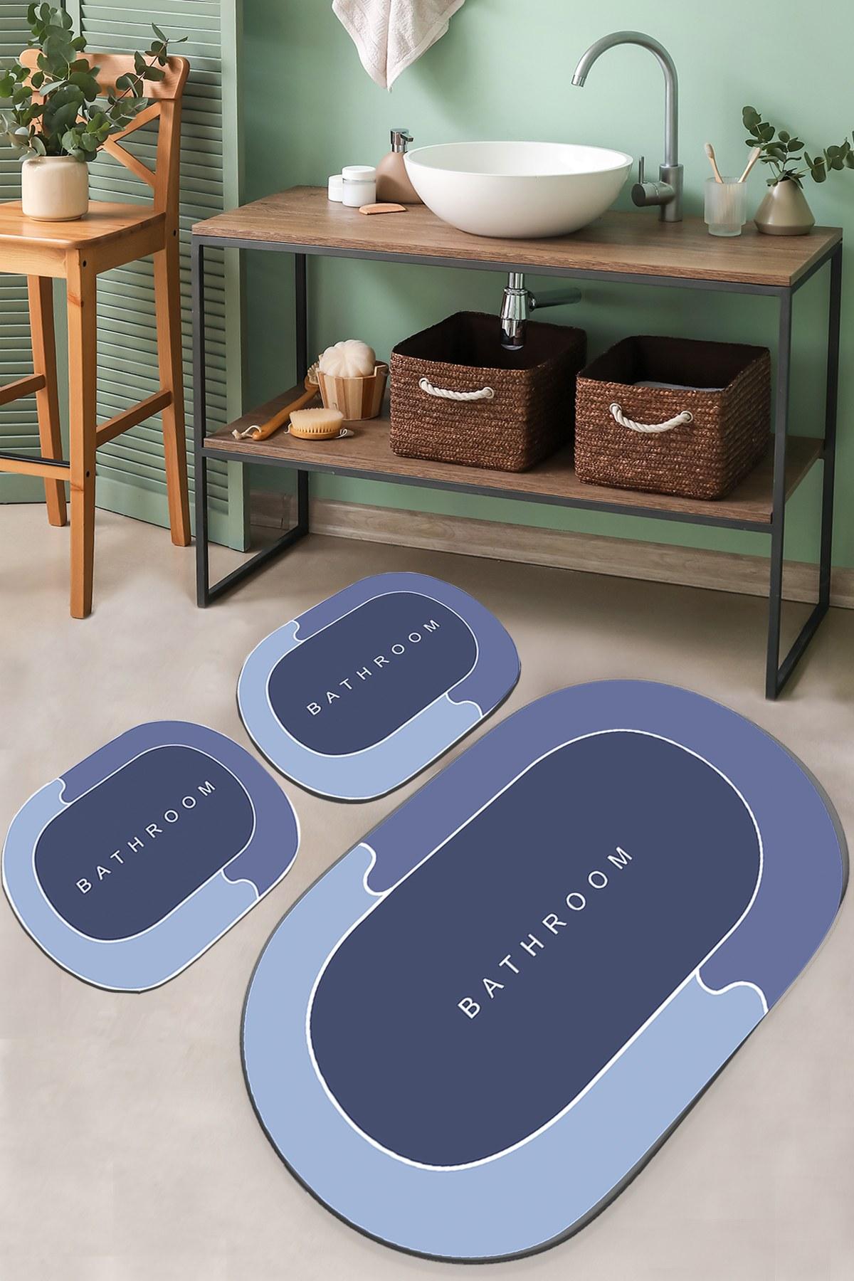 L'essentiel Maison Set od 3 kupaonska tepiha Colorful