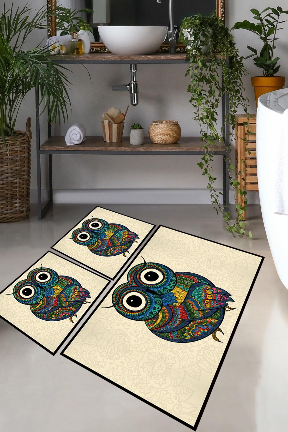 L'essentiel Maison Set od 3 kupaonska tepiha Colorful