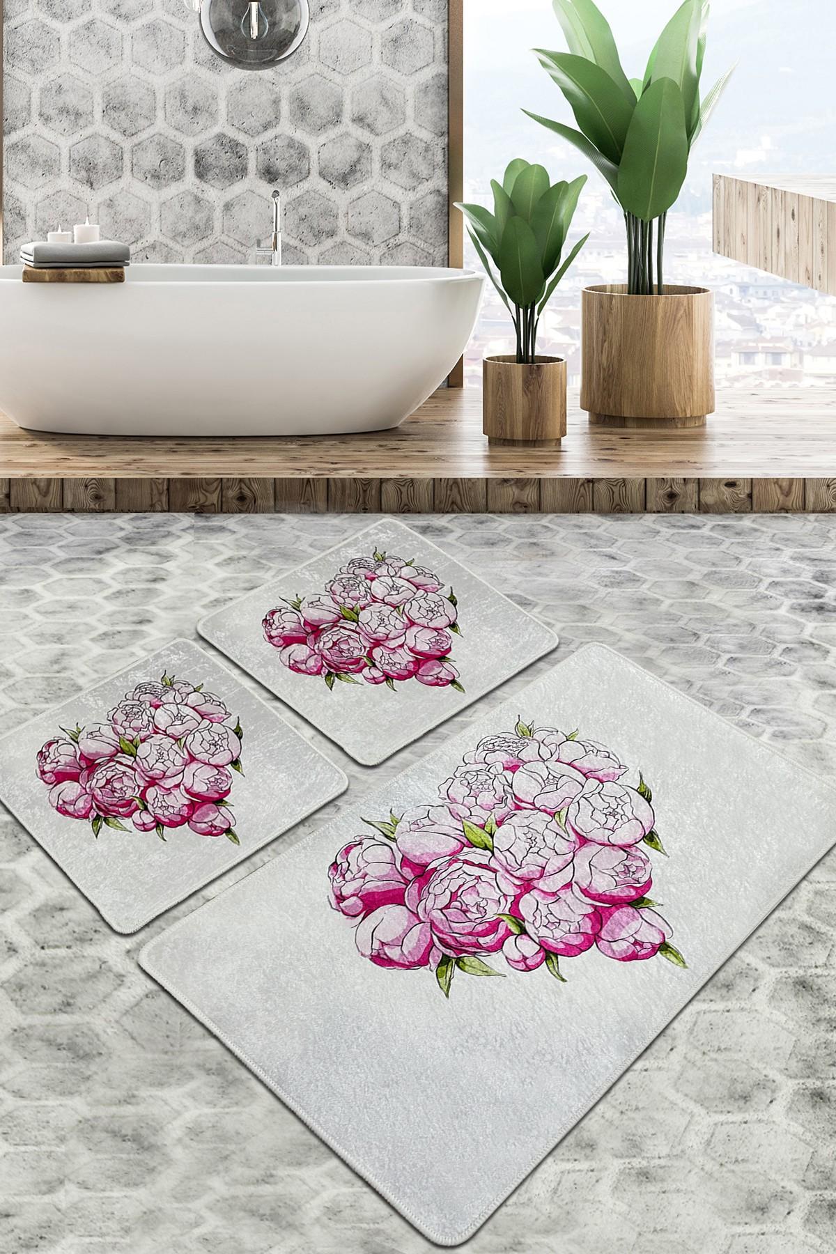 L'essentiel Maison Set od 3 kupaonska tepiha Colorful