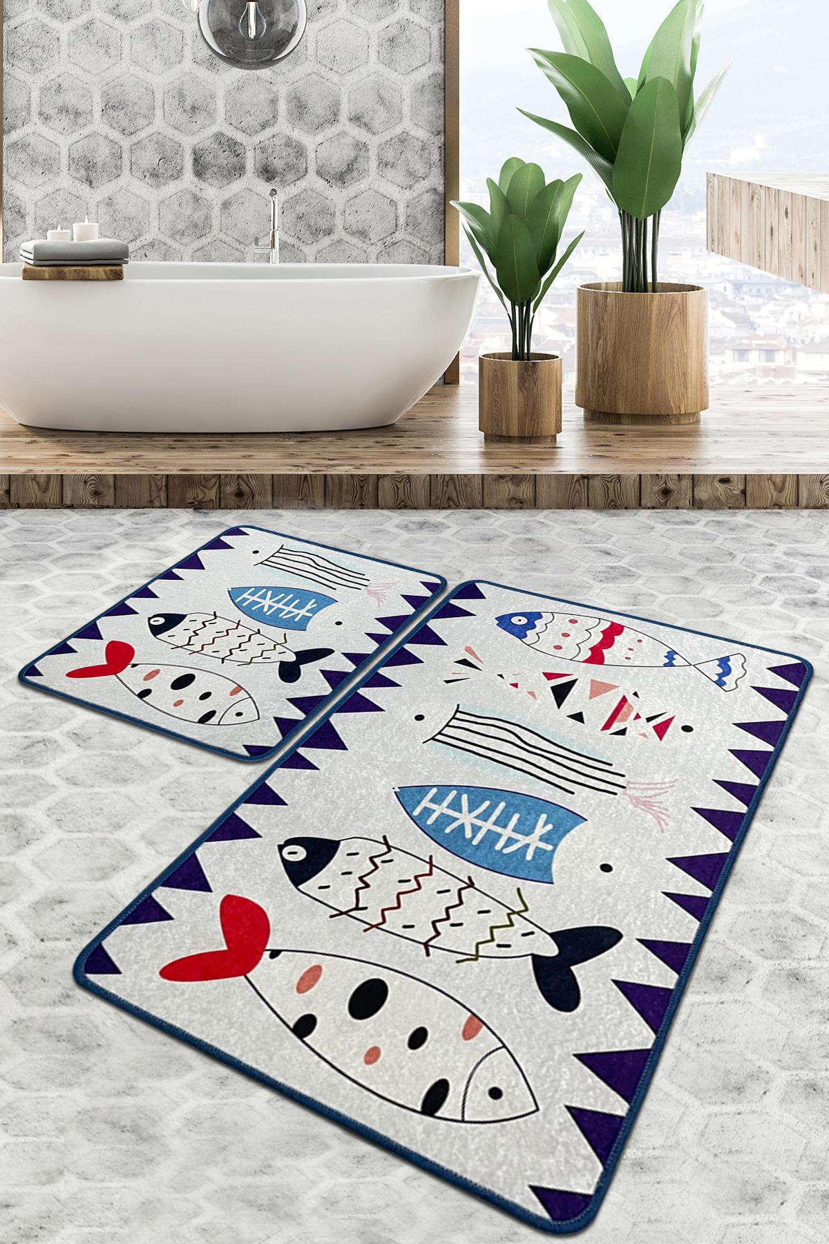 L'essentiel Maison Set od 2 kupaonska tepiha Šarene