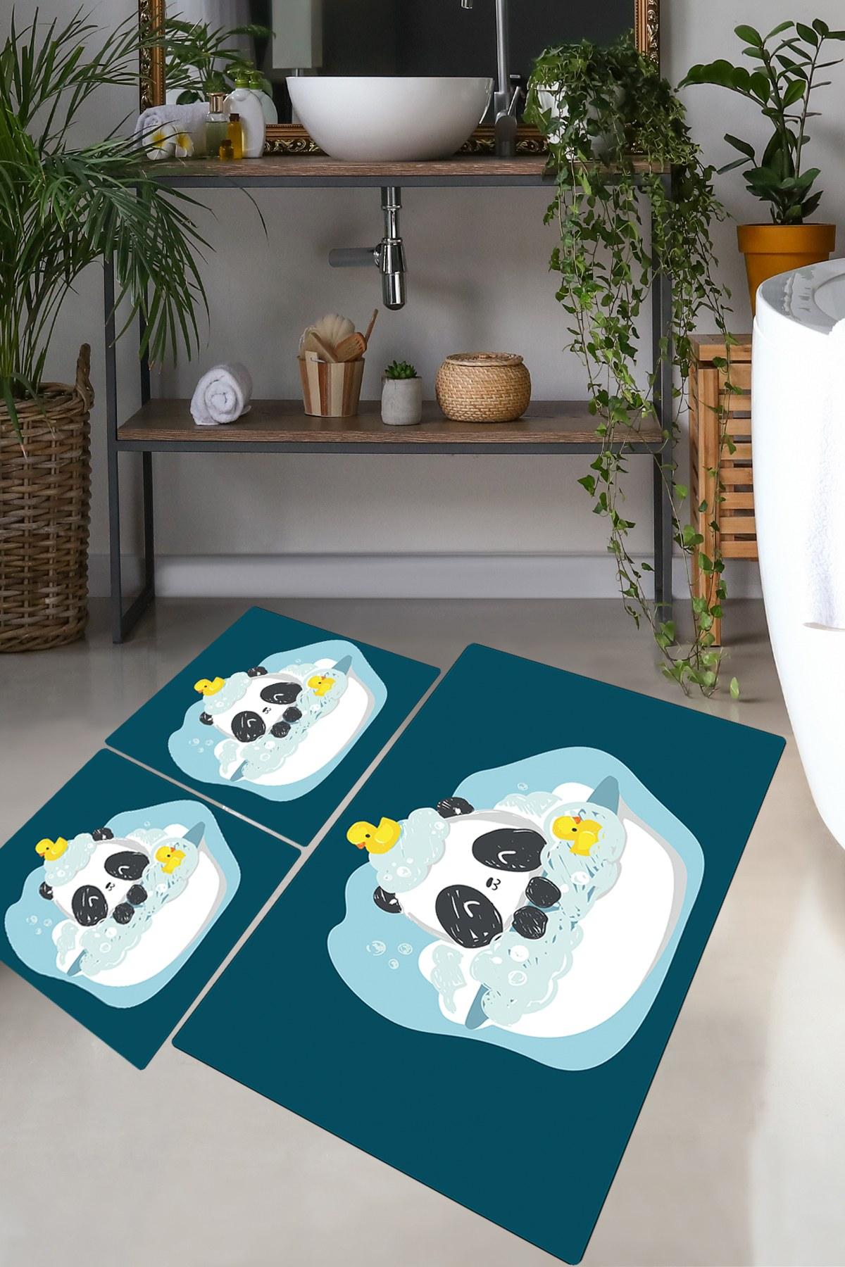 L'essentiel Maison Set od 3 kupaonska tepiha Colorful