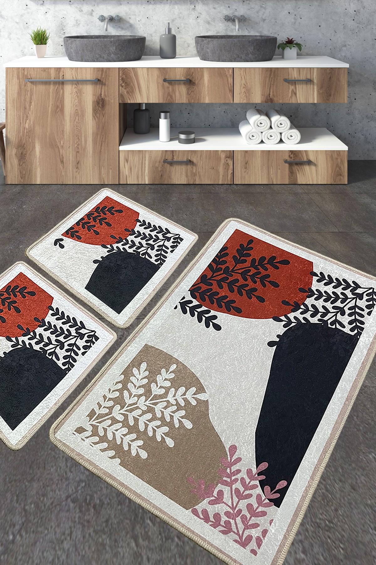 L'essentiel Maison Set od 3 kupaonska tepiha Colorful