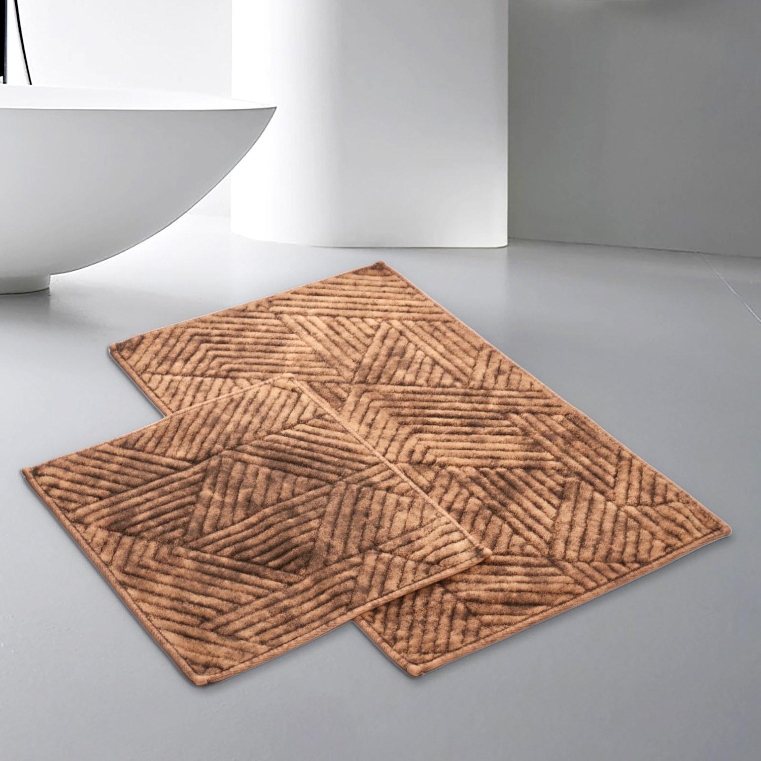 L'essentiel Maison Set od 2 tepiha za kupatilo, smeđe boje