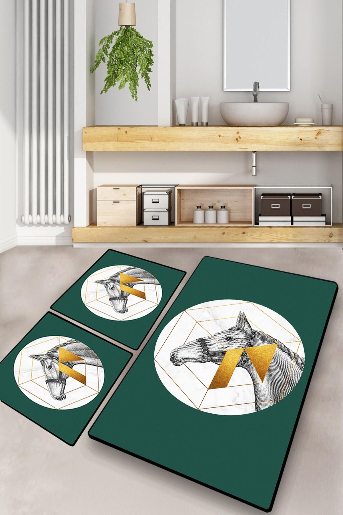 L'essentiel Maison Set od 3 kupaonska tepiha Colorful