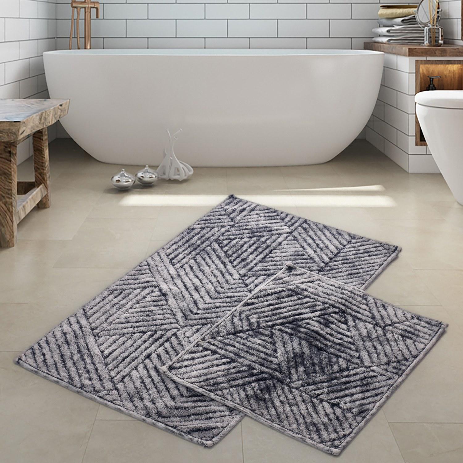 L'essentiel Maison Set od 2 kupaonska tepiha Antracit