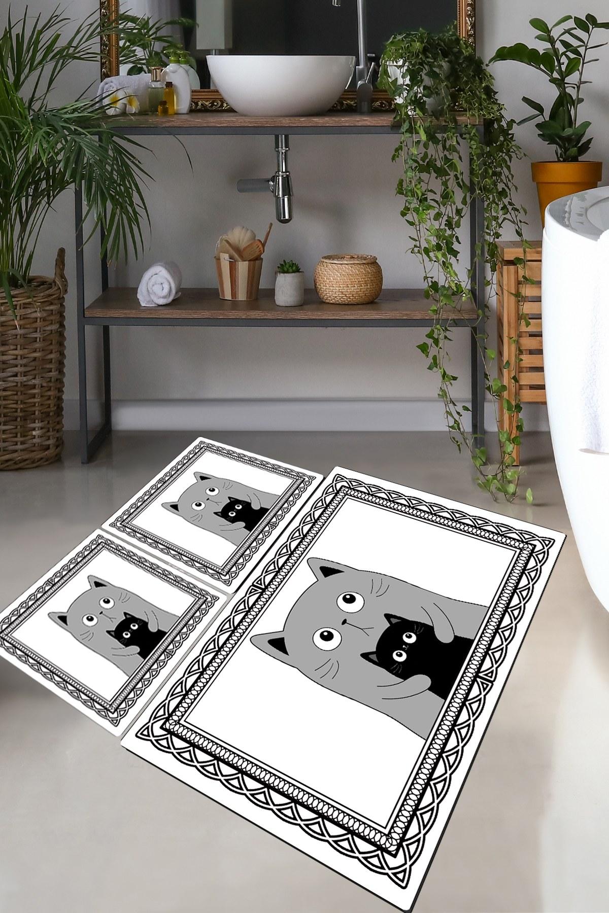 L'essentiel Maison Set od 3 kupaonska tepiha Colorful