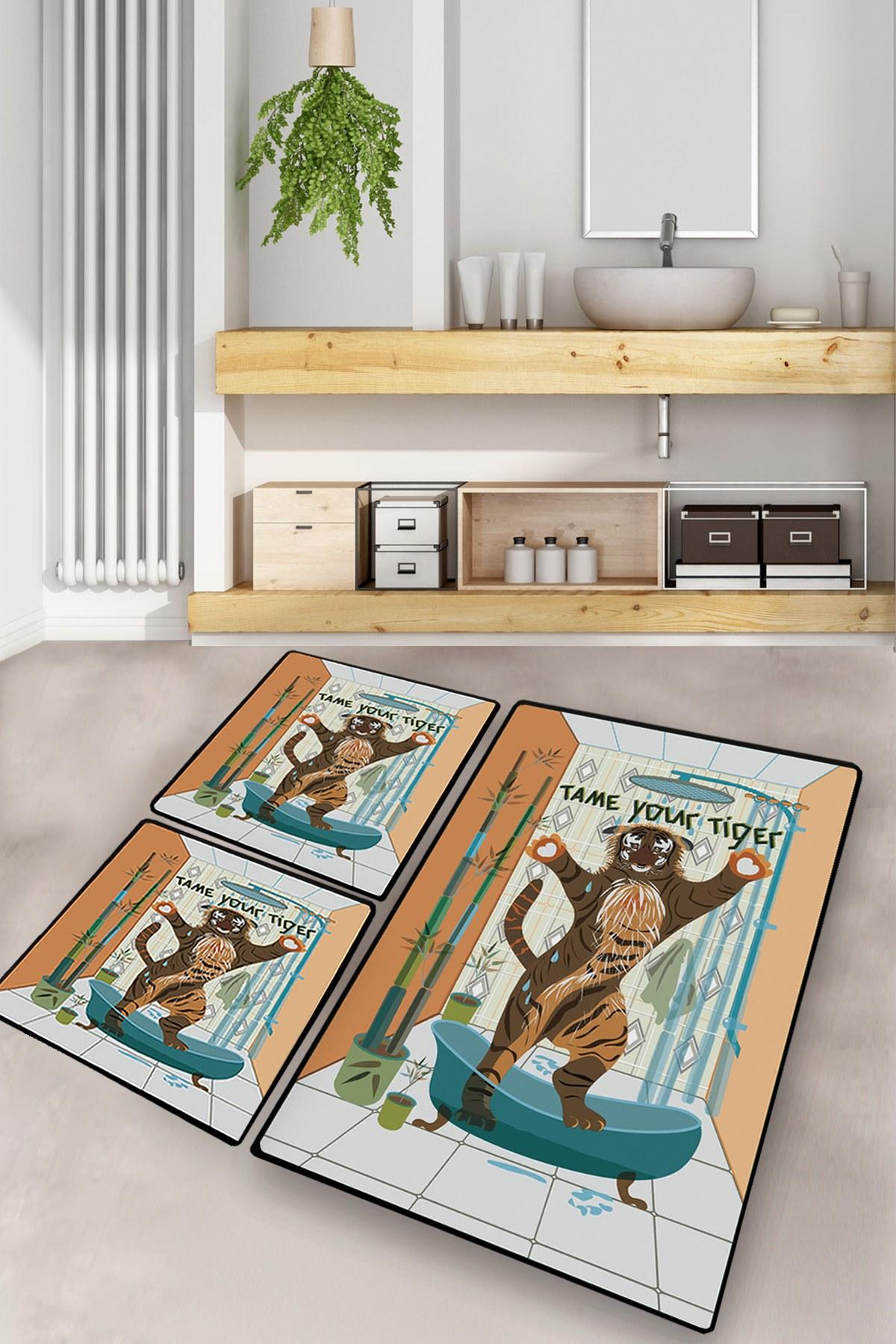 L'essentiel Maison Set od 3 kupaonska tepiha Colorful