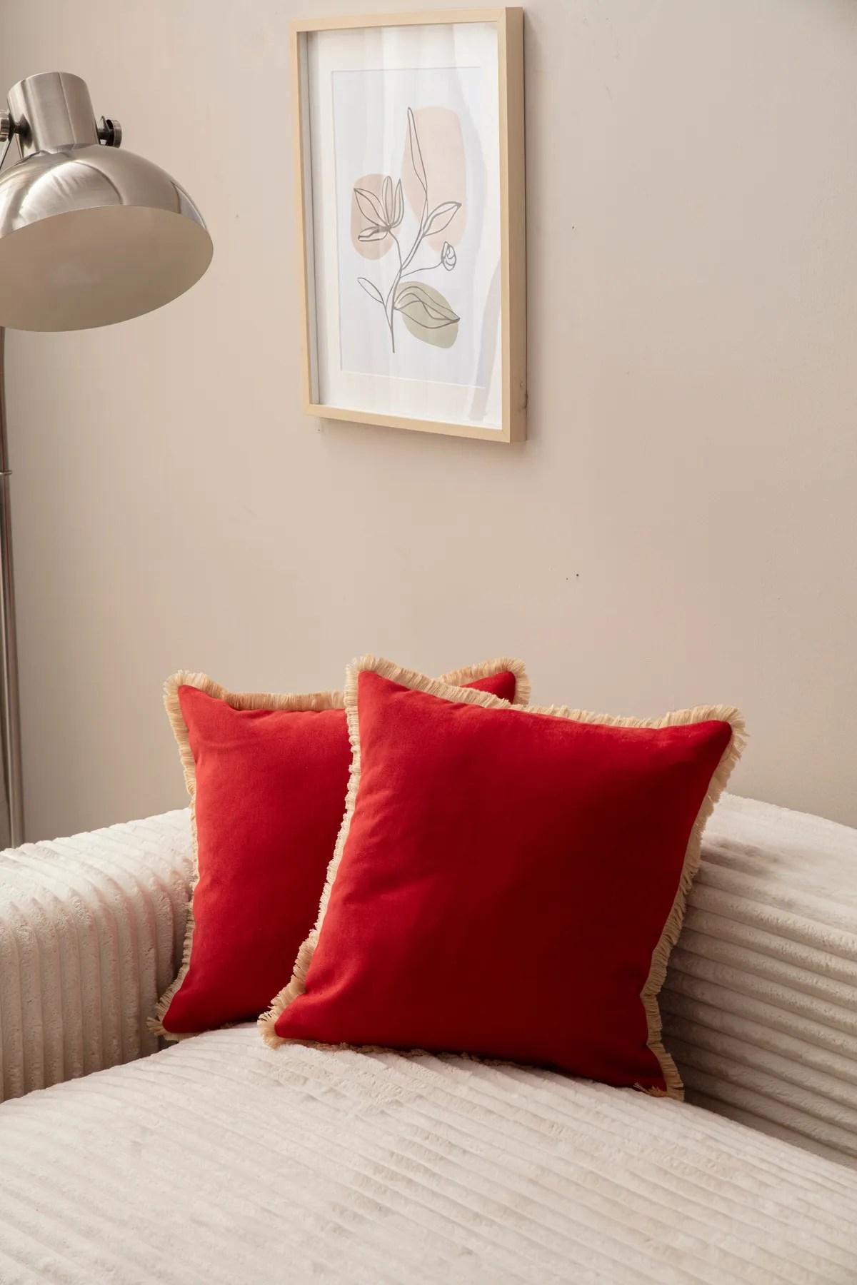 Aberto Design set od 2 jastučnice 43x43cm crvene boje