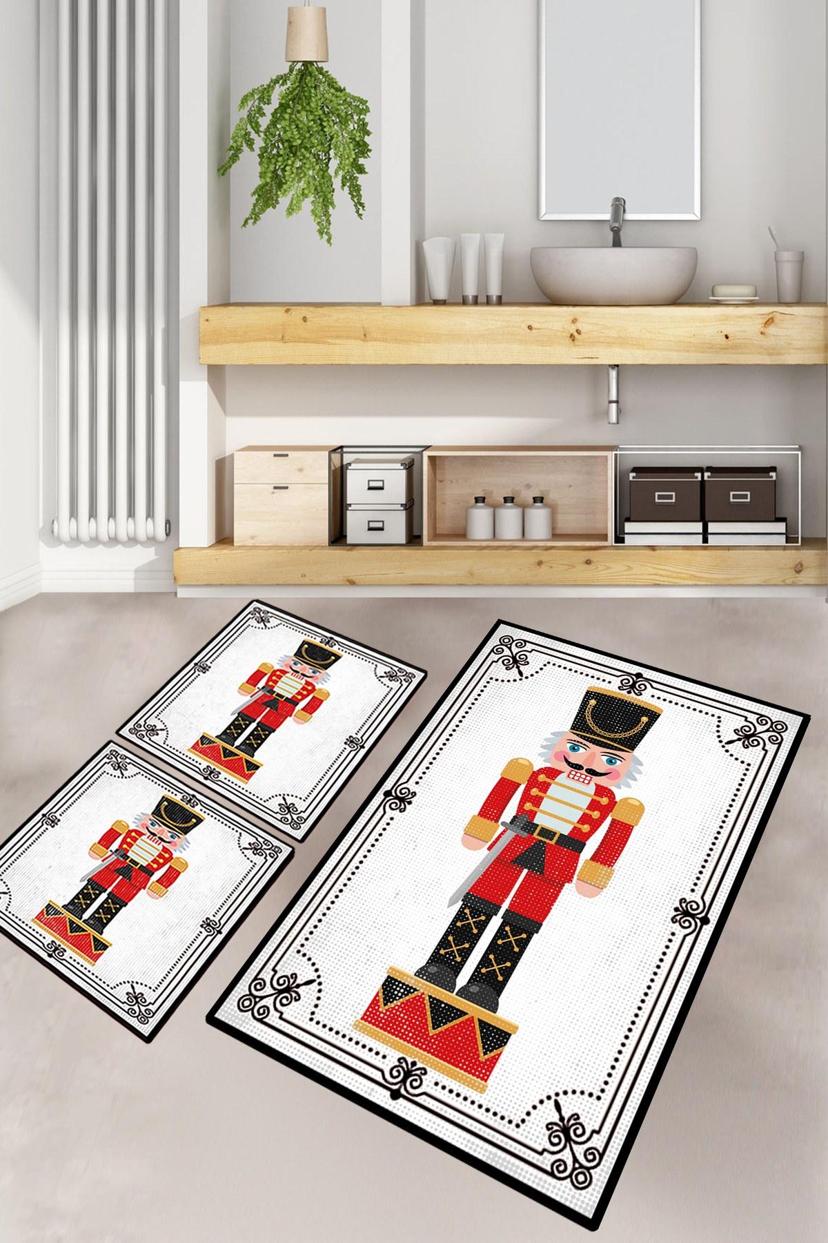 L'essentiel Maison Set od 3 kupaonska tepiha Colorful