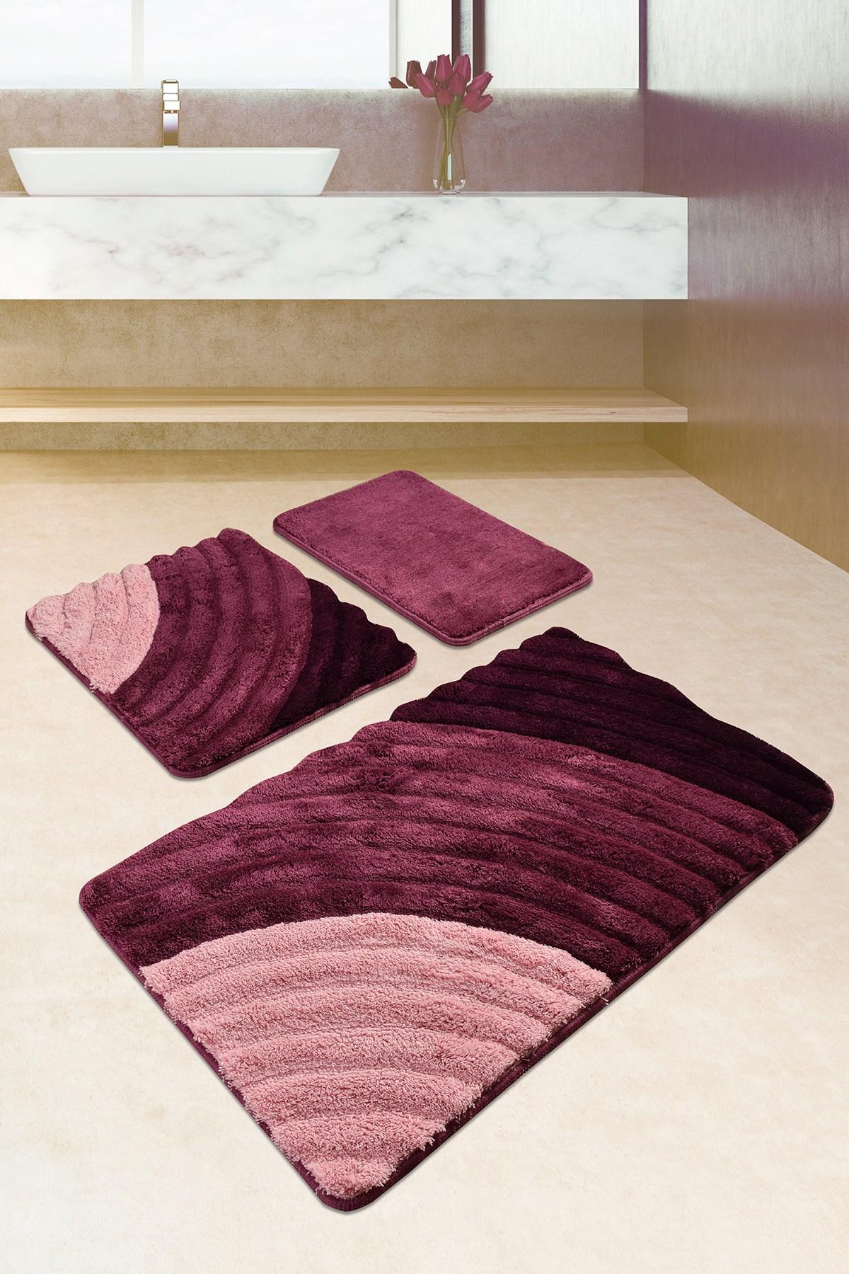 L'essentiel Maison Set od 3 kupaonska tepiha Colorful