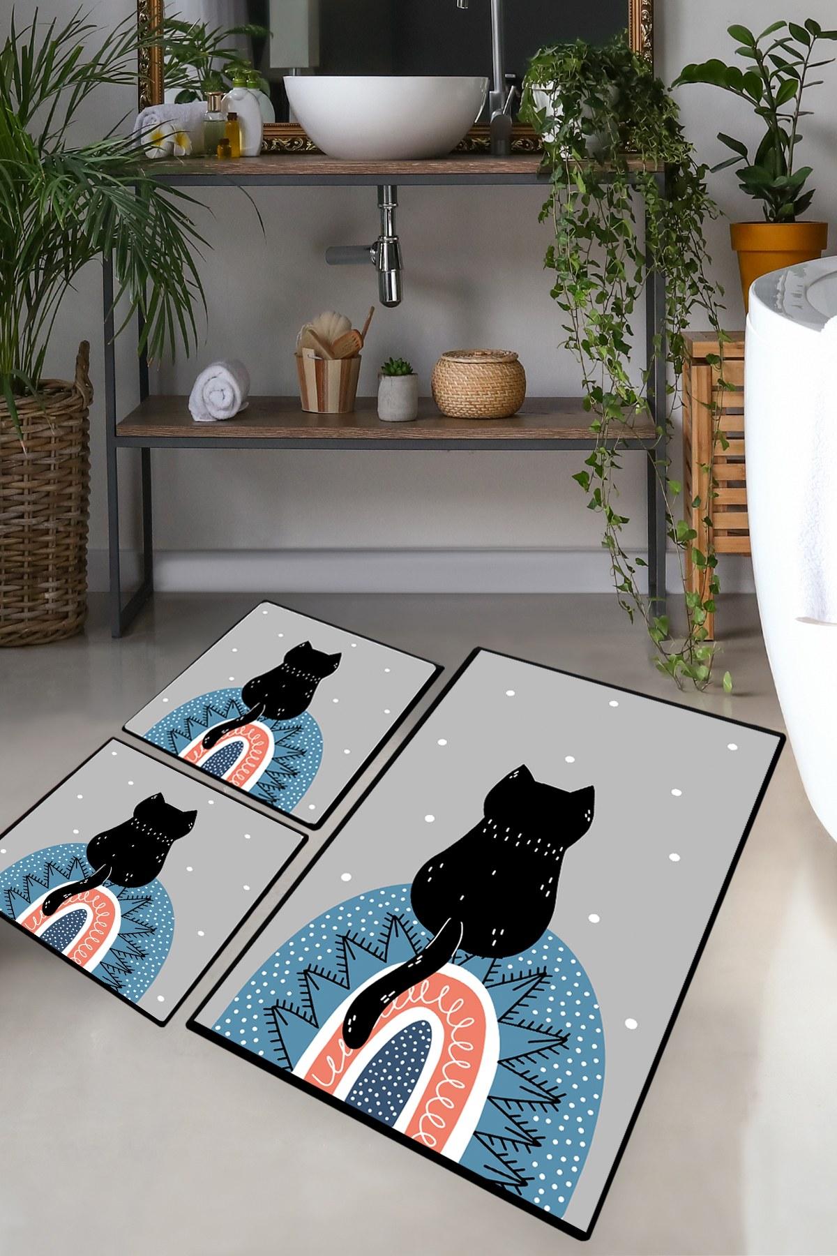 L'essentiel Maison Set od 3 kupaonska tepiha Colorful