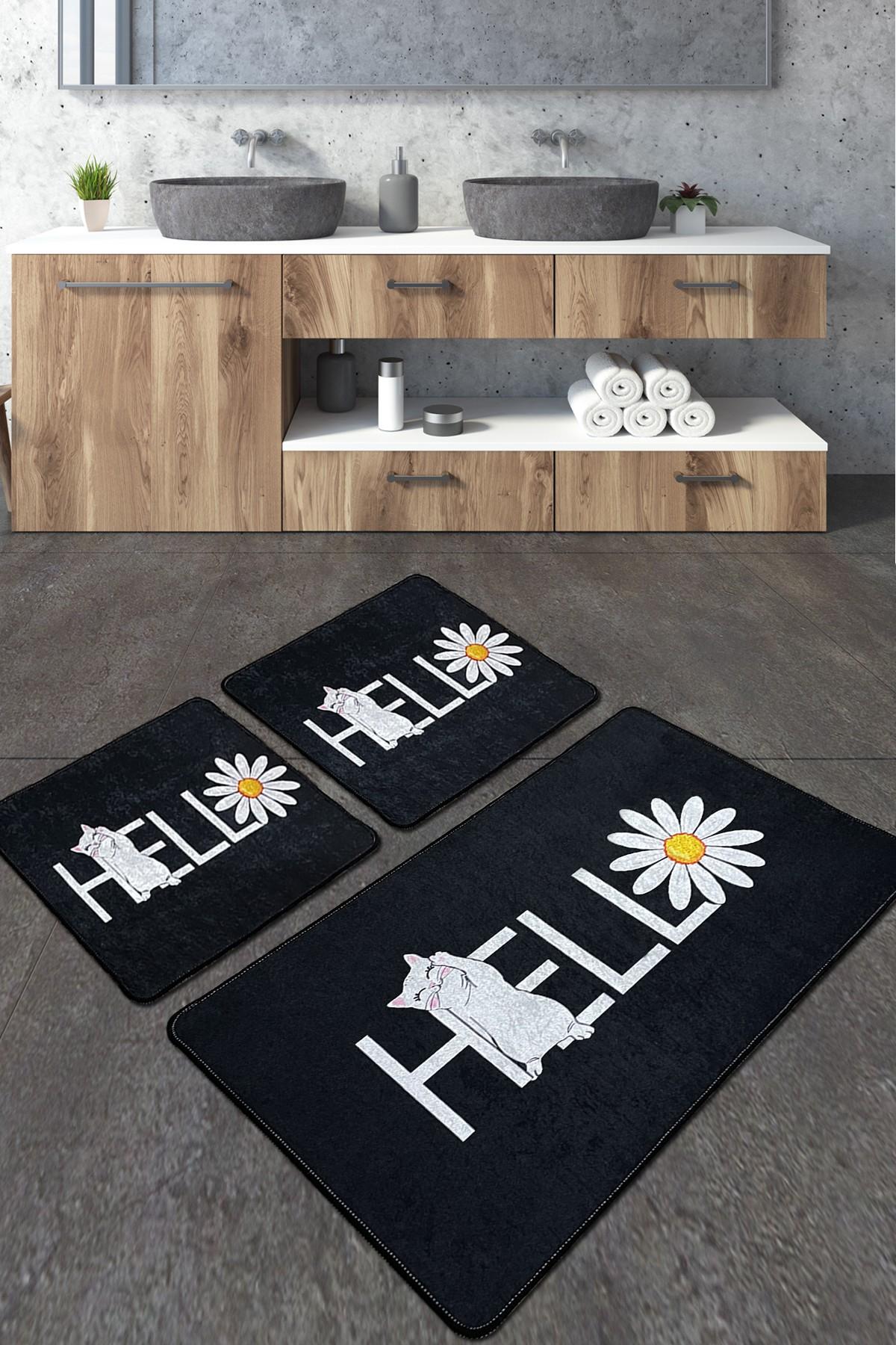 L'essentiel Maison Set od 3 kupaonska tepiha Colorful