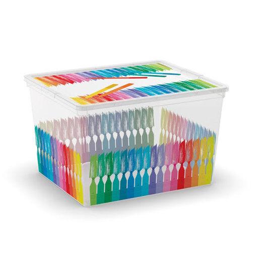 Kis Kutija za odlaganje, 27L, 34 x 25 x 40 cm, Šarena