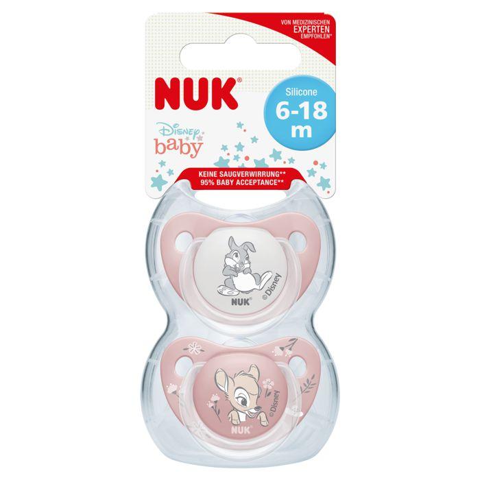 NUK Duda Disney bambi 2 komada  - 6-18 mjeseca, Roze