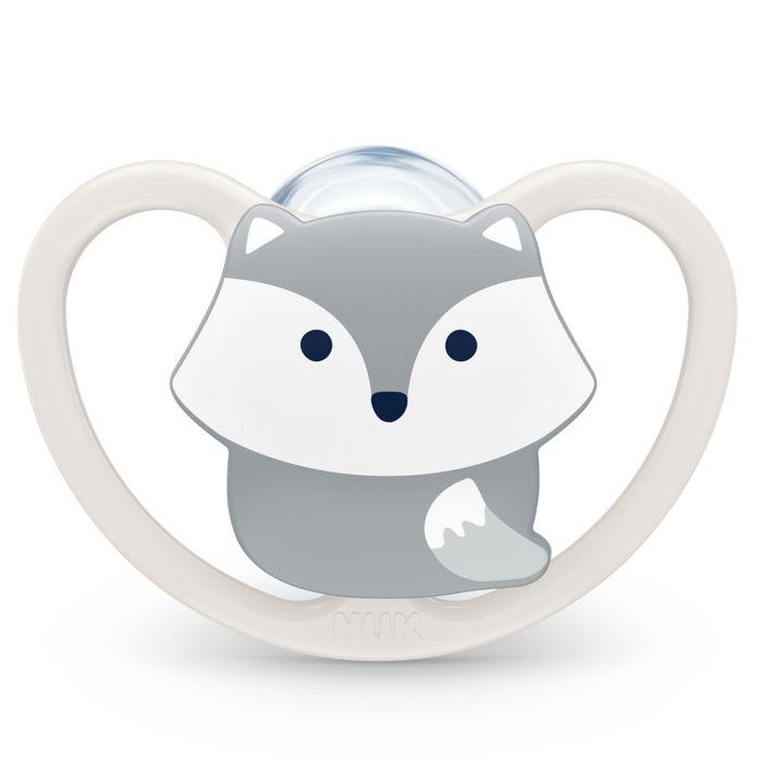 NUK Duda space sa kutijicom lisica - 0-6 mjeseca, Bijela