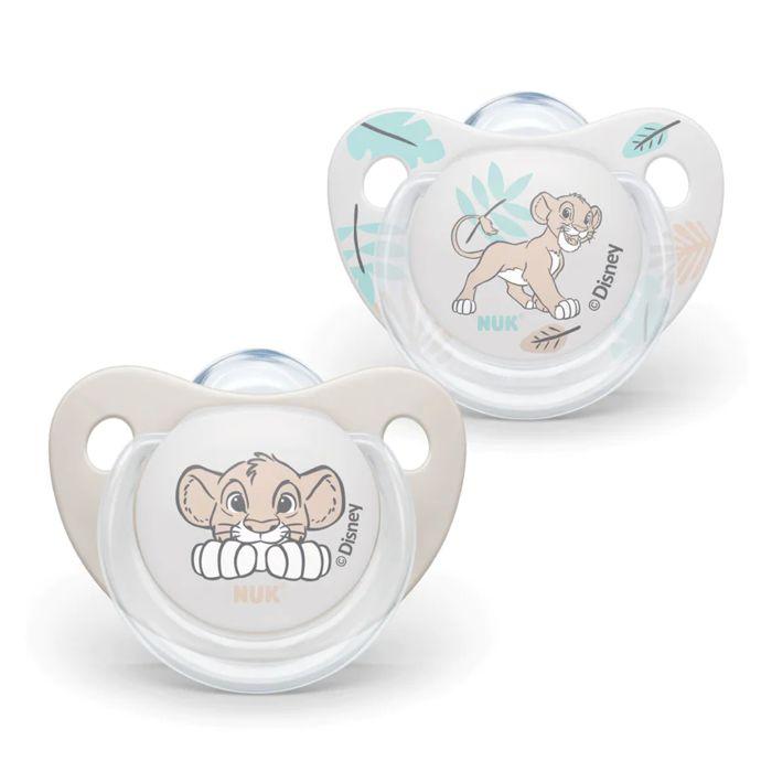 NUK Duda 2komada Disney Lion King - 0-6 mjeseca, Bijela