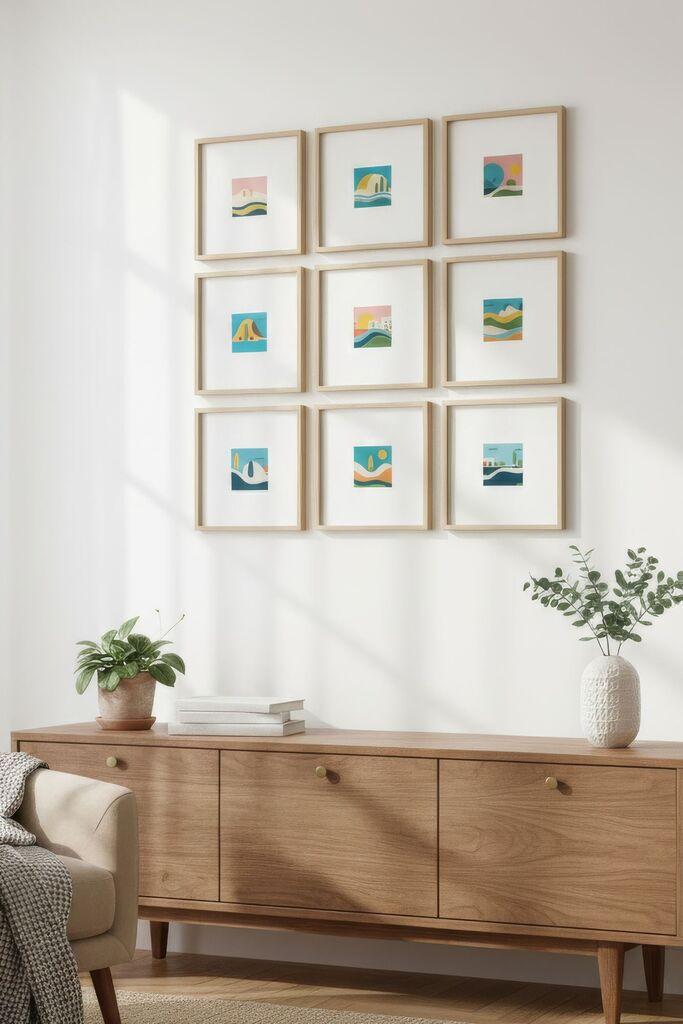 Wallity Slika Huhu754, 30x30cm, 9 delova